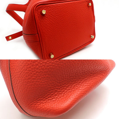Hermès Red Leather Picotin