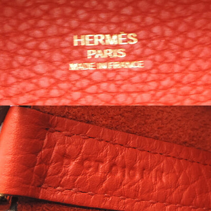 Hermès Red Leather Picotin