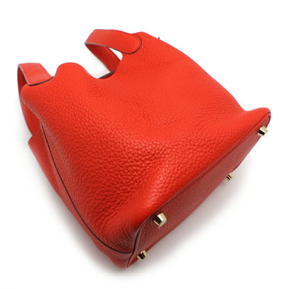 Hermès Red Leather Picotin