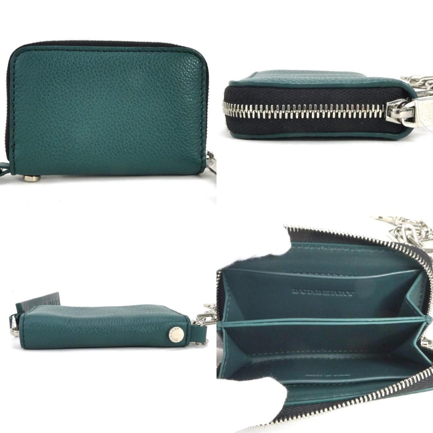 Burberry Green Leather Wallet