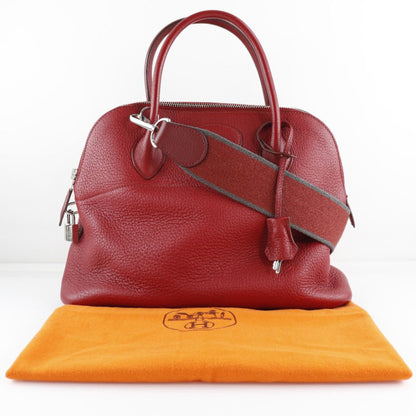 Hermès Red Leather Bolide