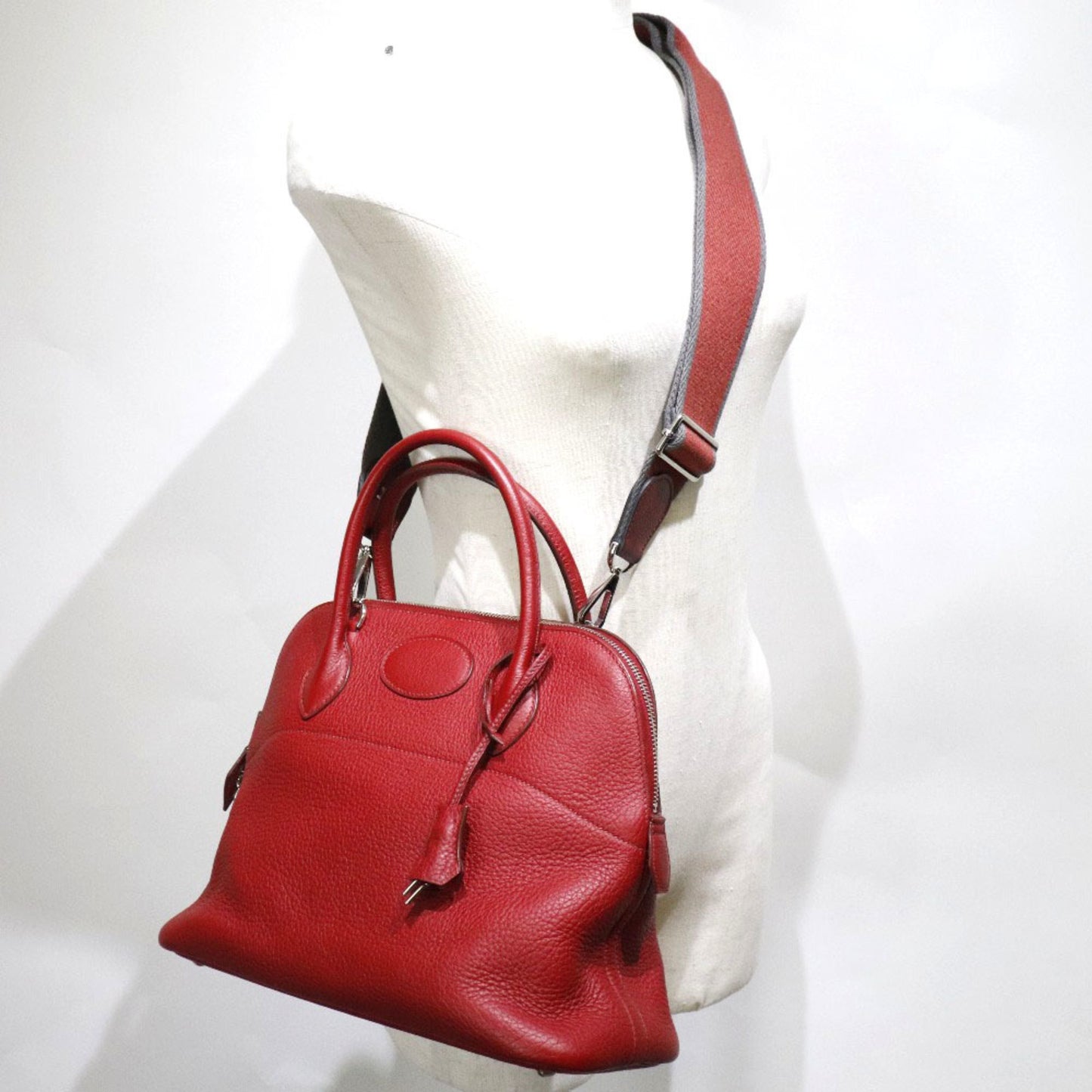 Hermès Red Leather Bolide