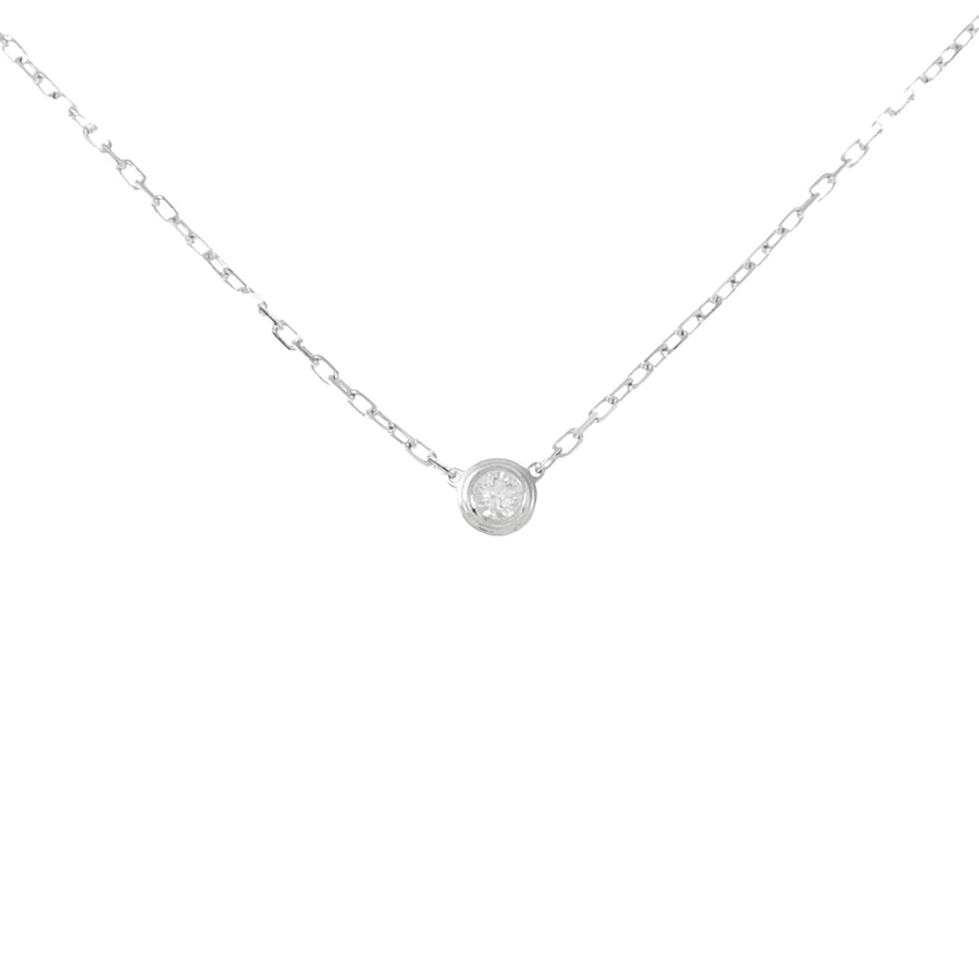 Cartier Solitaire Diamond Pendant Necklace