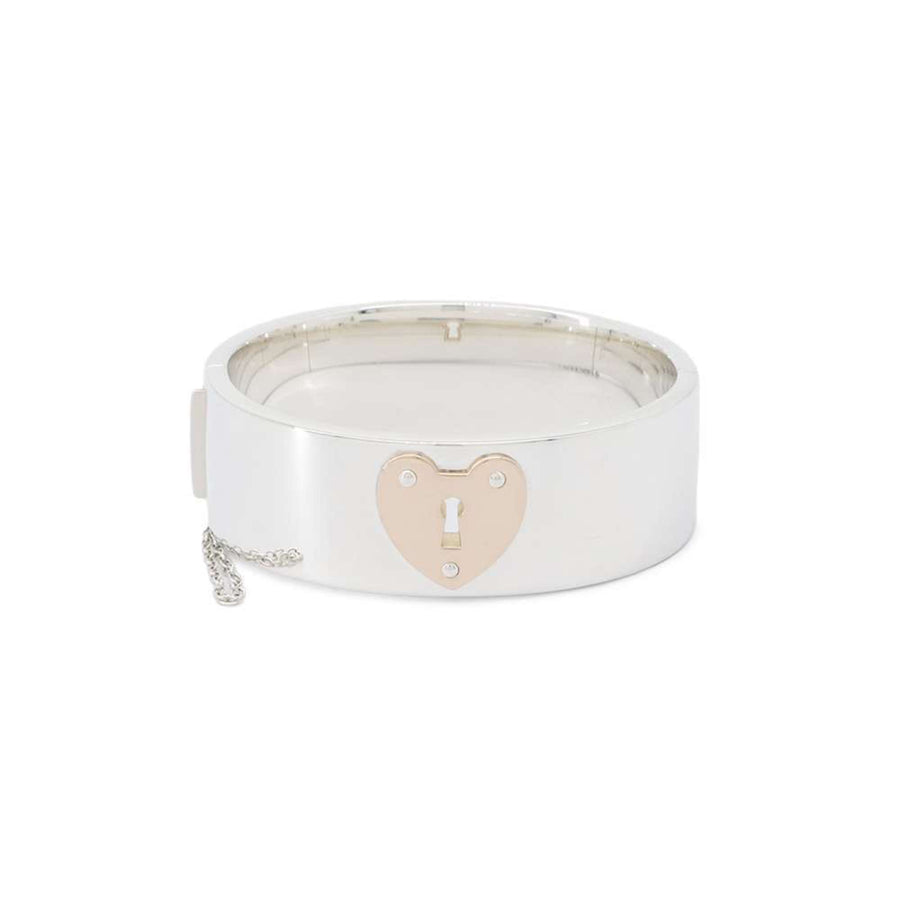 Tiffany & Co. Lock Heart Bangle Chain Accent