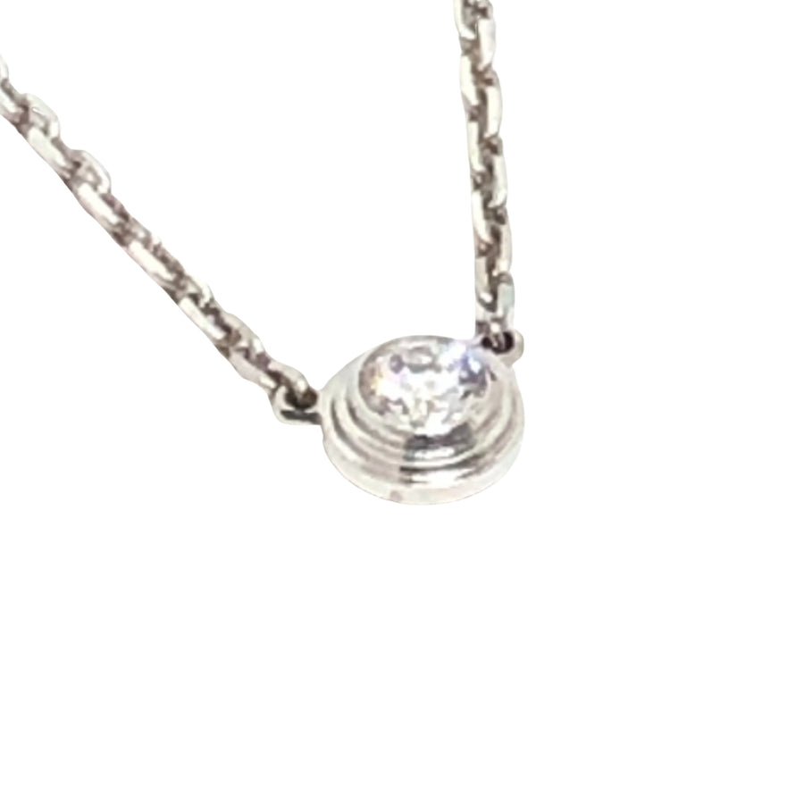 Cartier Solitaire Diamond Pendant Necklace