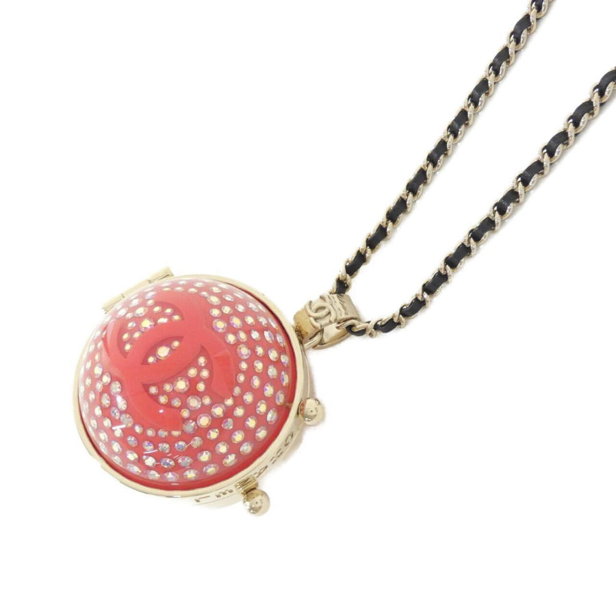Chanel Round Crystal Pendant Necklace