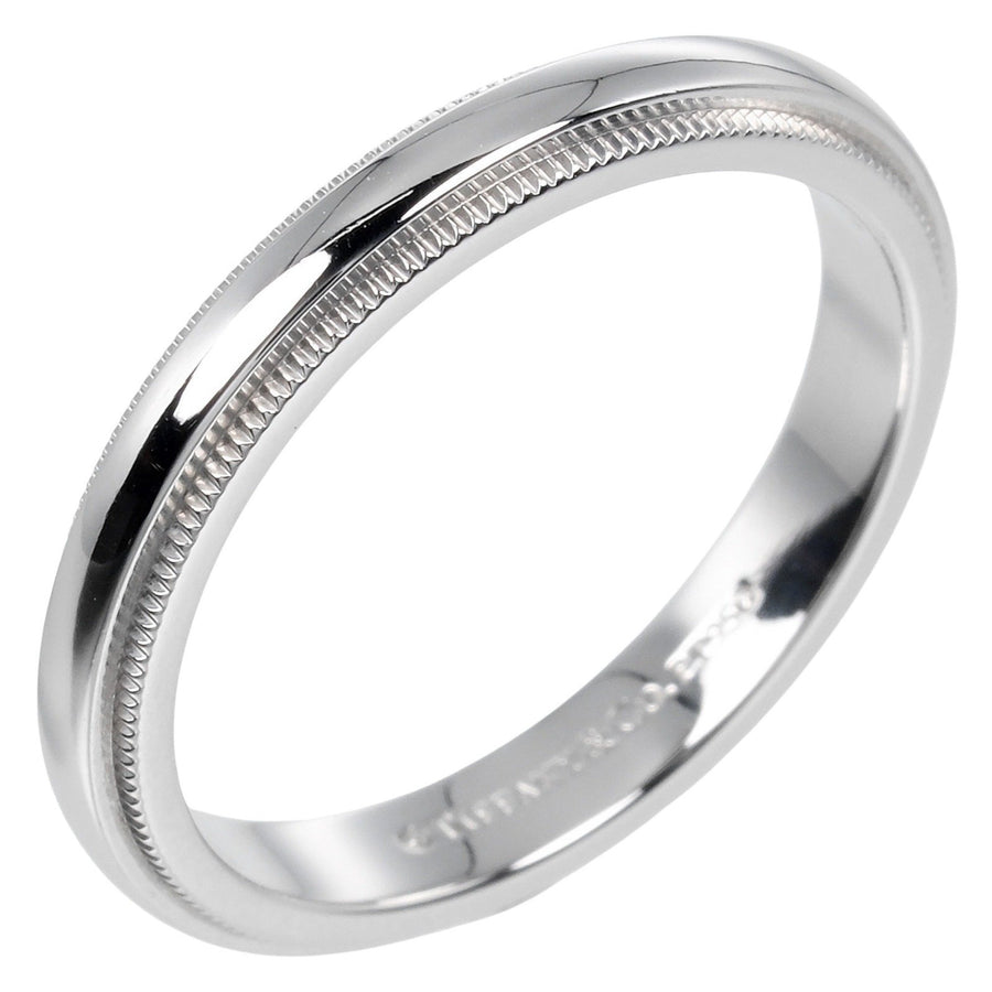 Tiffany & Co. Milgrain Wedding Band Platinum Ring
