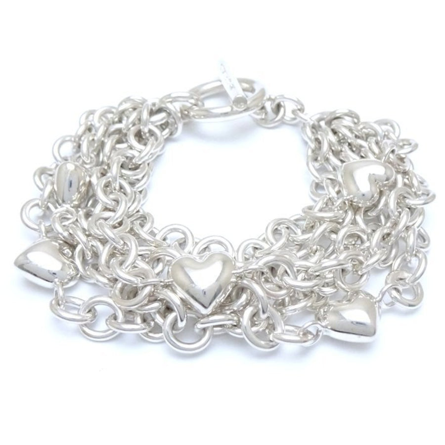 Tiffany & Co. MultiStrand Heart Charm Bracelet