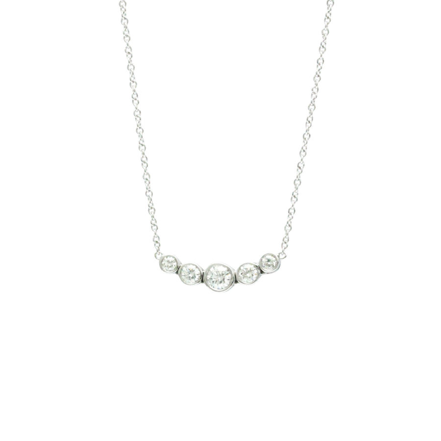 Tiffany & Co. Graduated Diamond Bezel Necklace