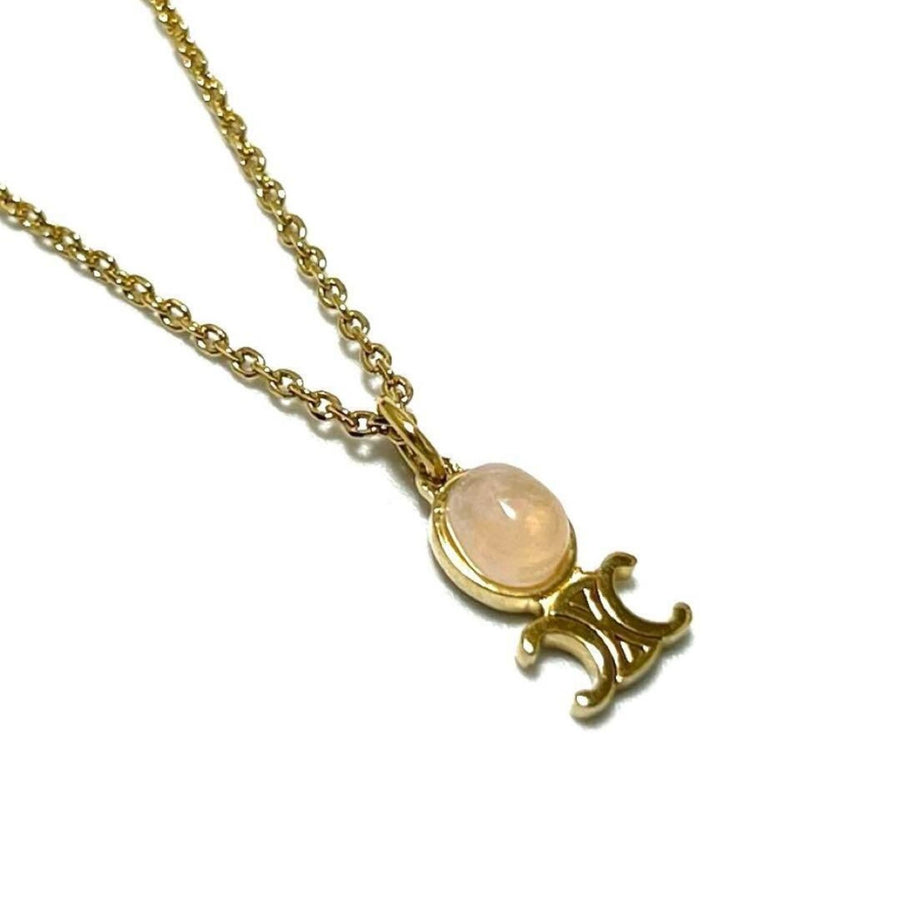 Celine Rose Quartz Pendant Necklace