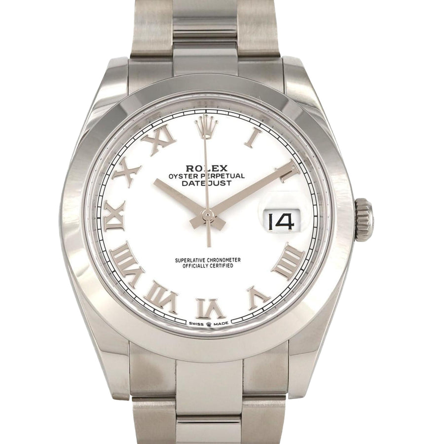 Rolex Datejust White Roman Numeral Dial Watch