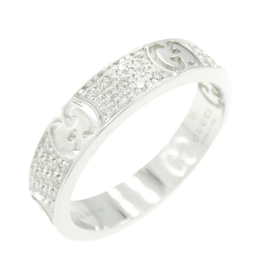 Gucci Diamond Pave Ring Gucci Logo