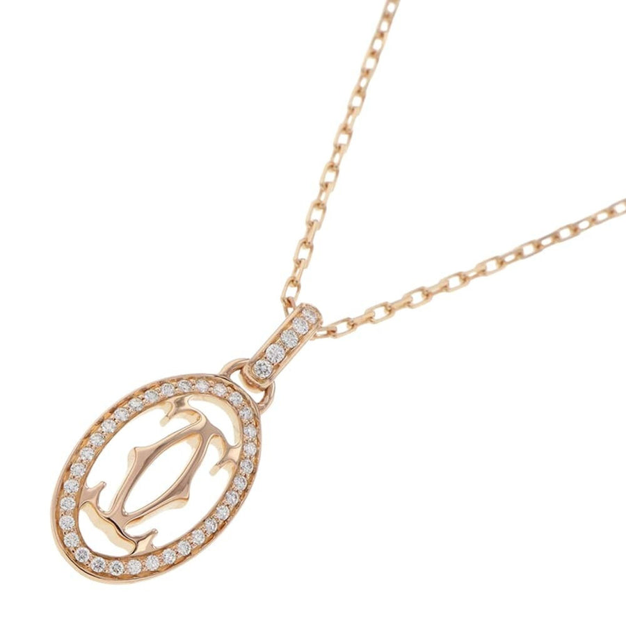 Cartier Oval Diamond Pendant Necklace