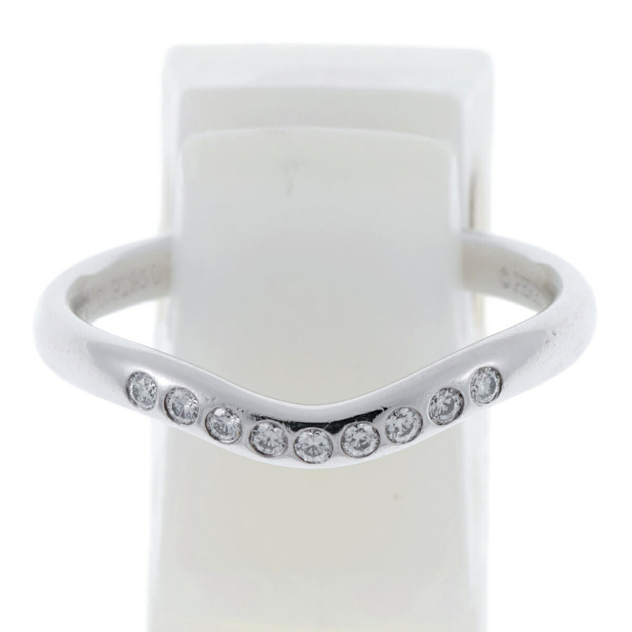 Tiffany & Co. Platinum Diamond Curved Band Ring