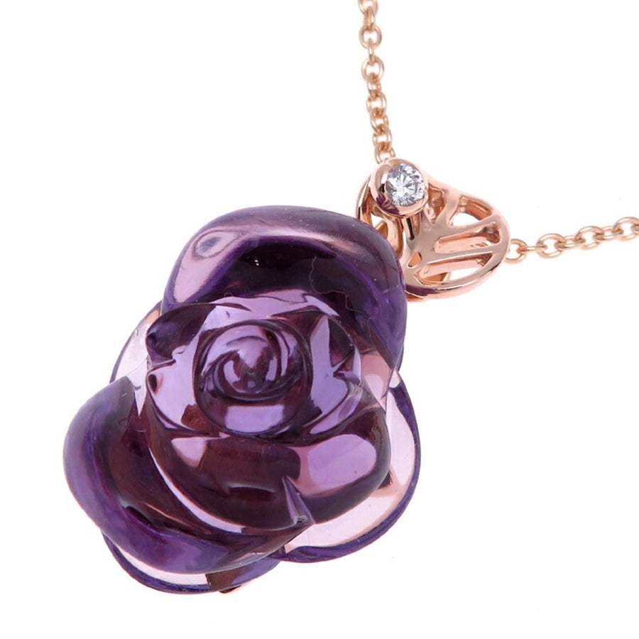 Dior Amethyst Rose Pendant Necklace