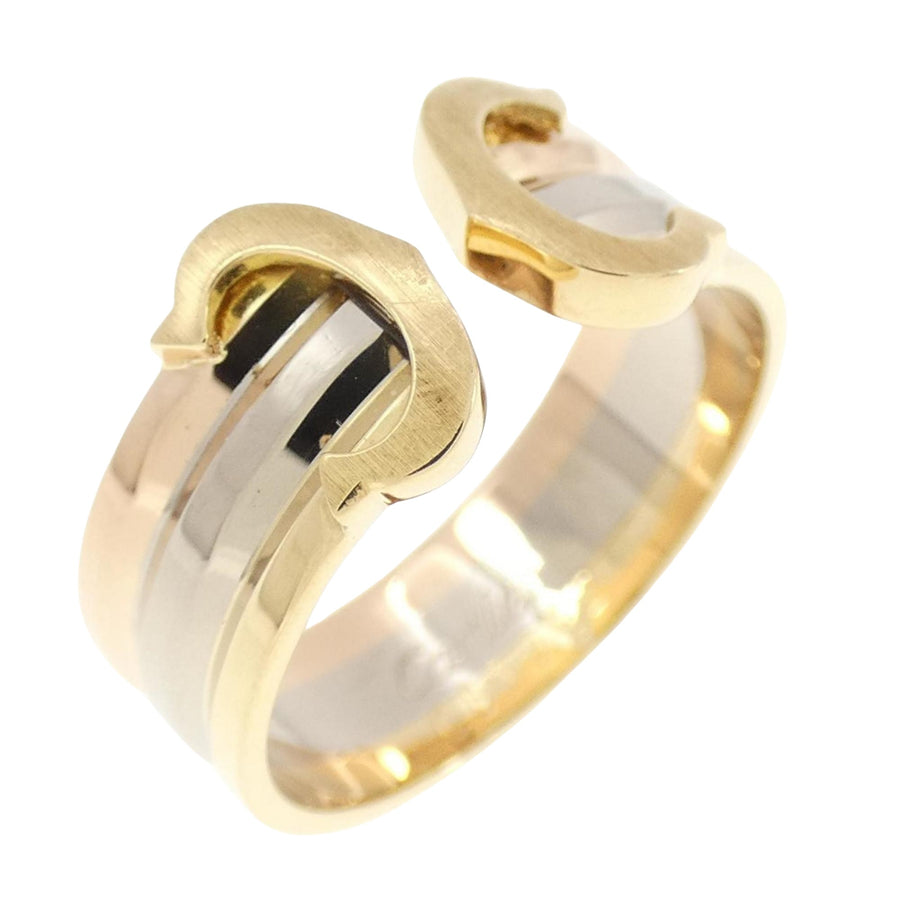 Cartier Tricolor Gold Interlocking C Ring