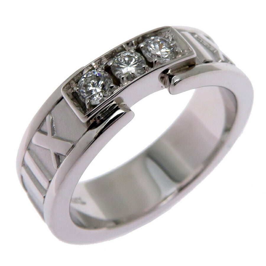 Tiffany & Co. Atlas ThreeDiamond Platinum Ring