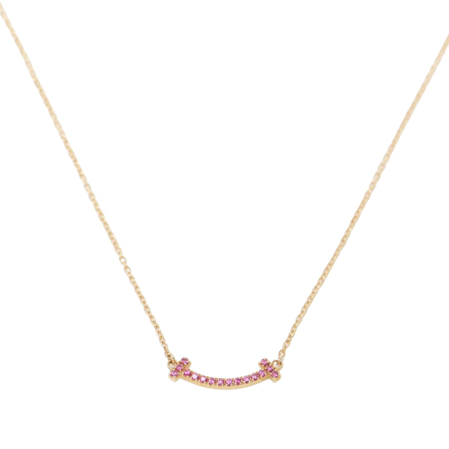Tiffany & Co. Smile Necklace Pink Sapphire