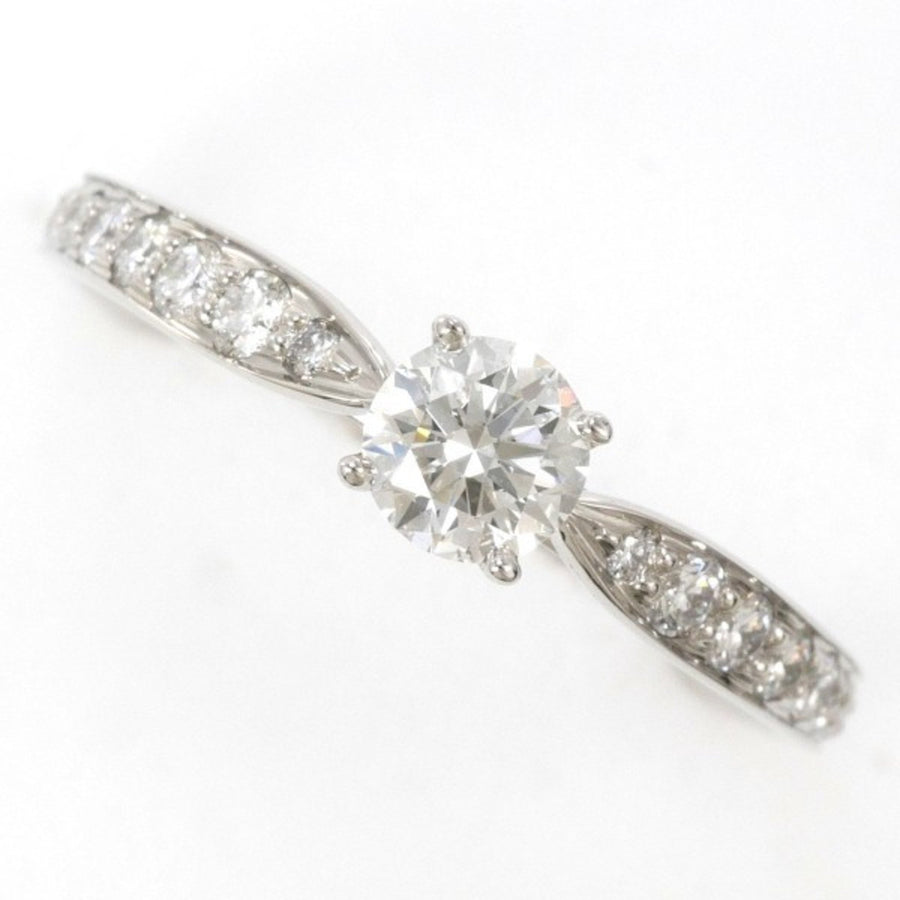 Tiffany & Co. Solitaire Diamond Ring with Accents