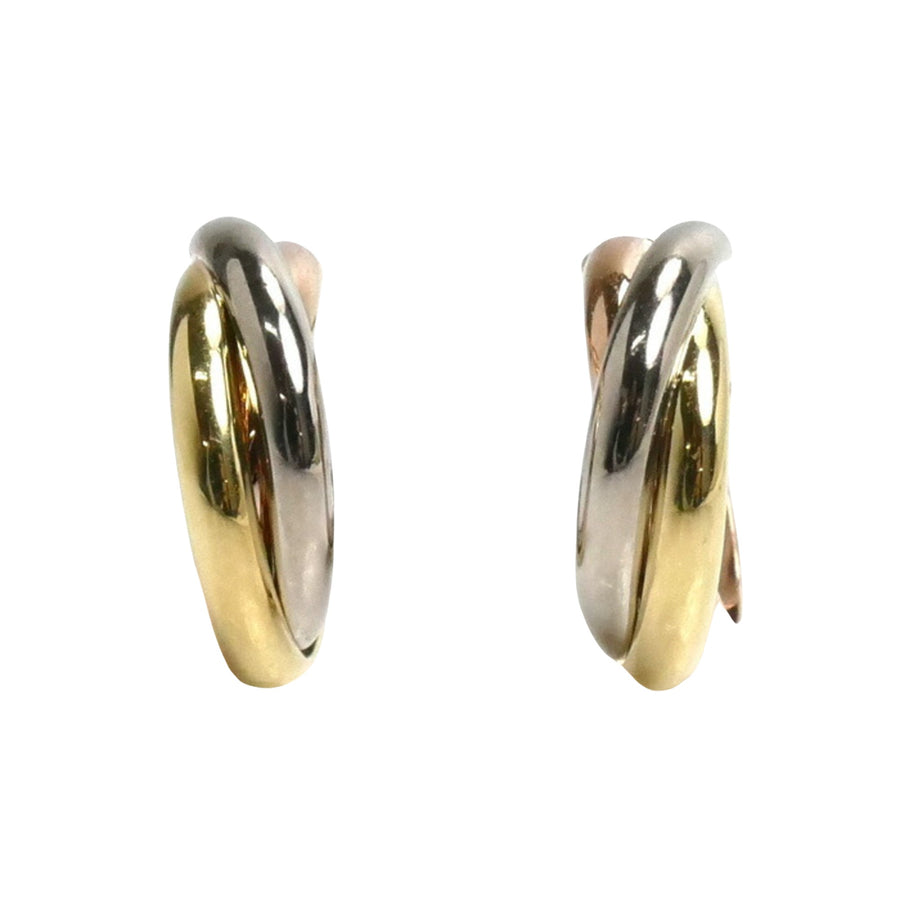 Cartier Trinity Earrings Interlocking Design