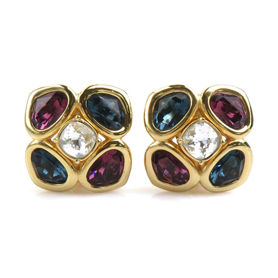 Dior MultiStone Clipon Earrings