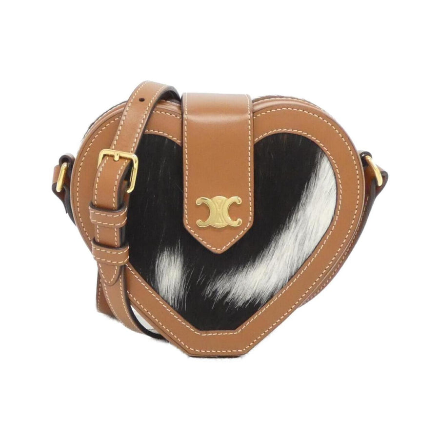 Celine HeartShaped HaironHide Crossbody