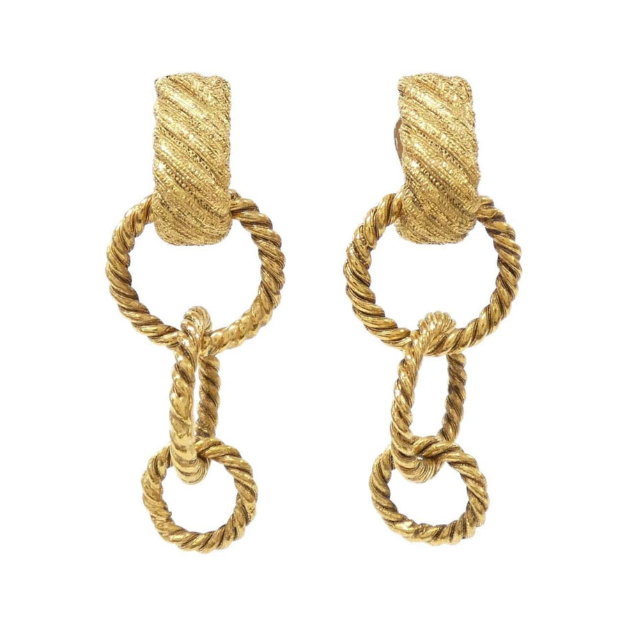 Chanel Rope Knot ClipOn Earrings