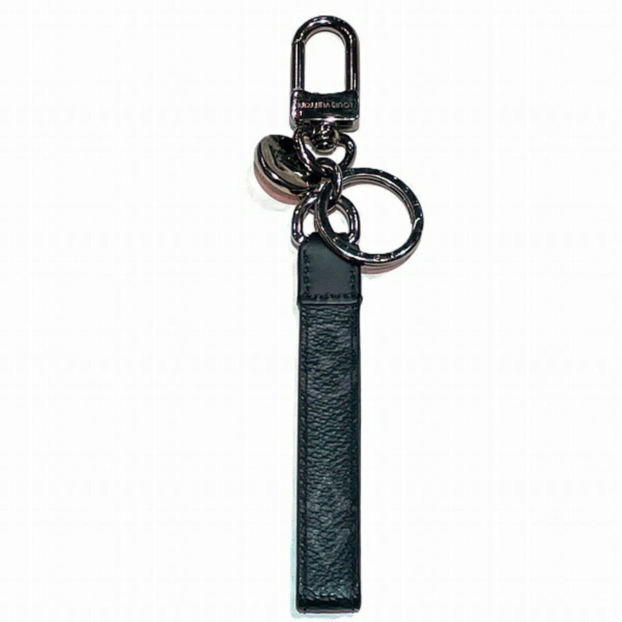 Louis Vuitton Leather Keychain with Metal Charm