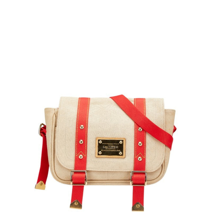 Louis Vuitton Crossbody Bag with Red Accents