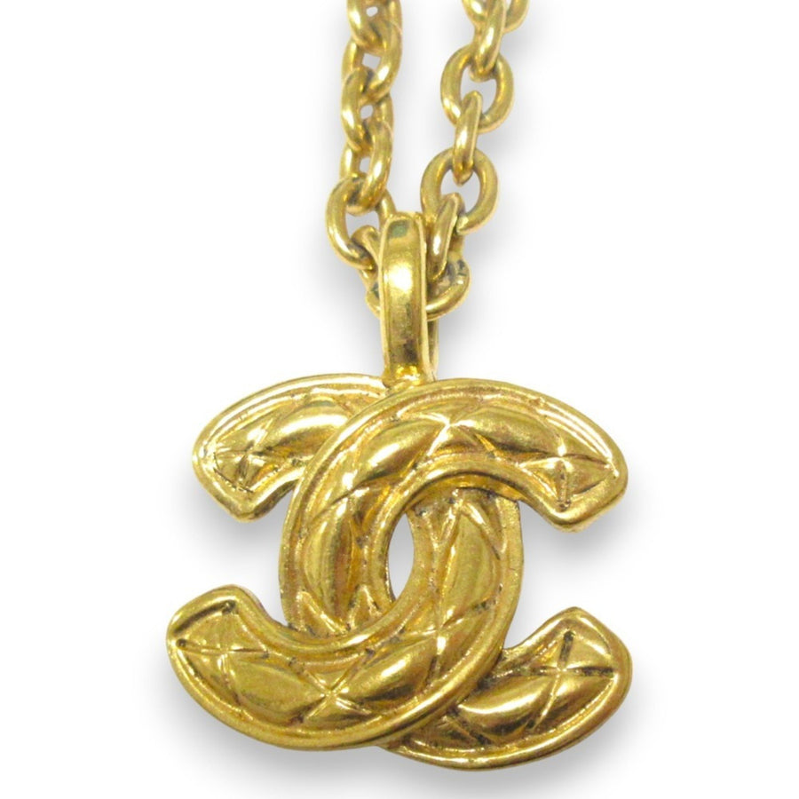 Chanel Gold CC Pendant Necklace