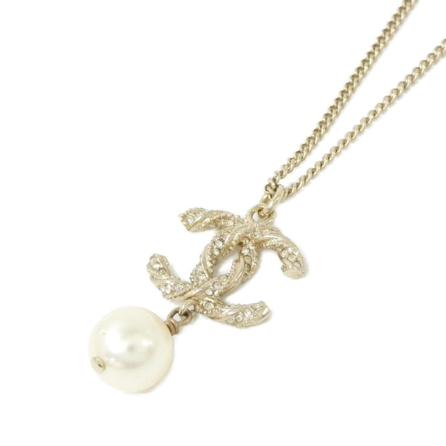 Chanel Pearl and Crystal Pendant Necklace