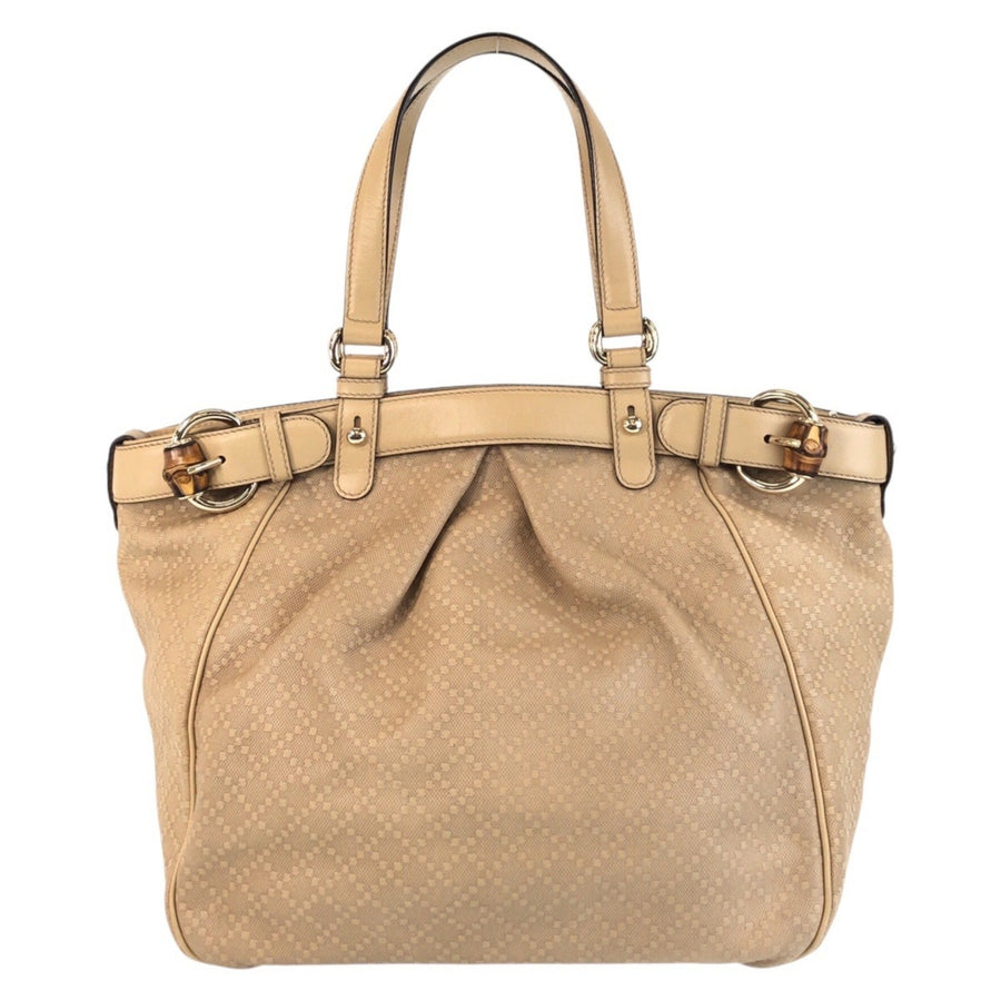 Gucci Gucci Beige Leather Tote Bag