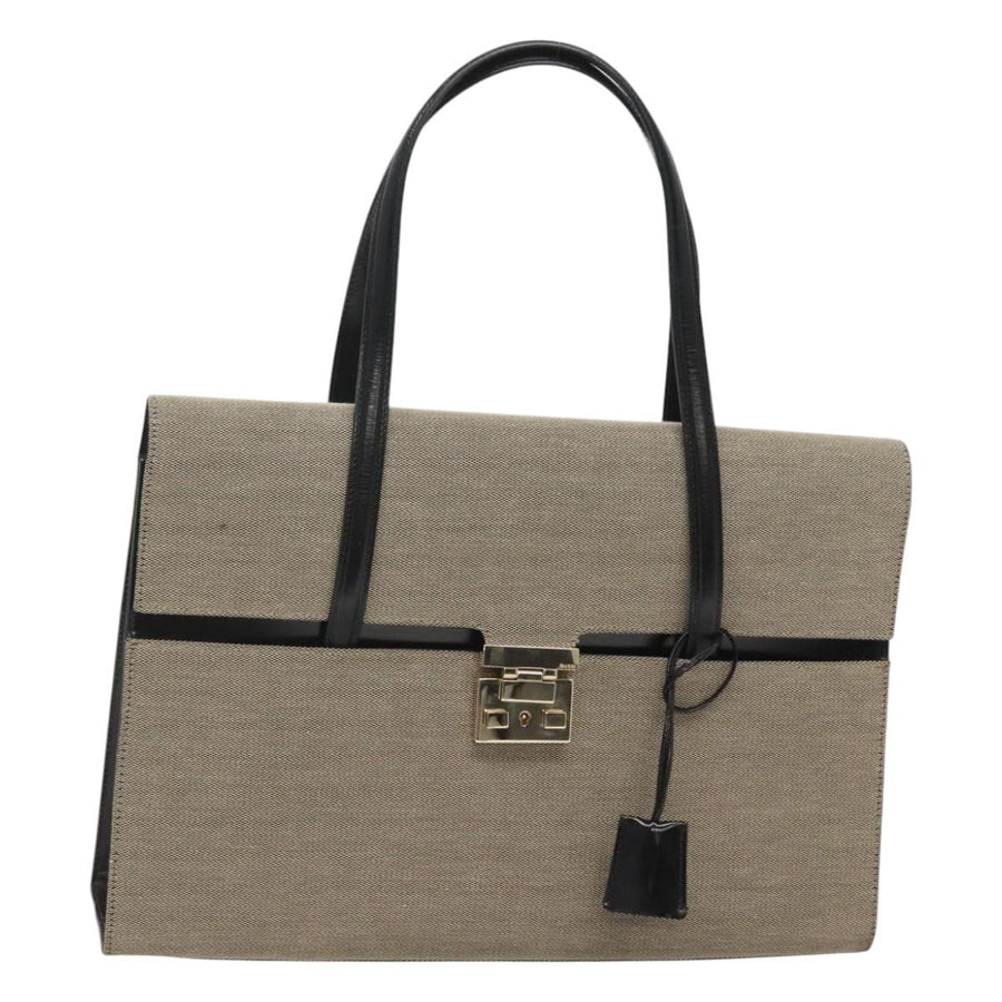 Gucci Canvas Tote Bag with Lock
