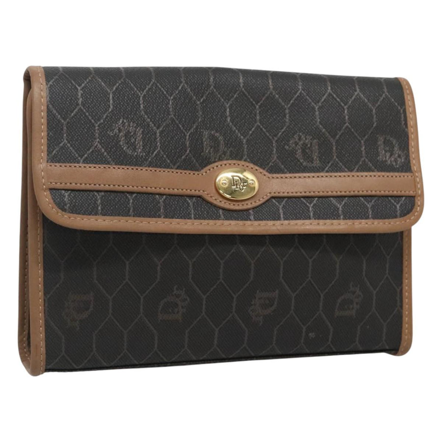 Dior Canvas Clutch with Leather Trim