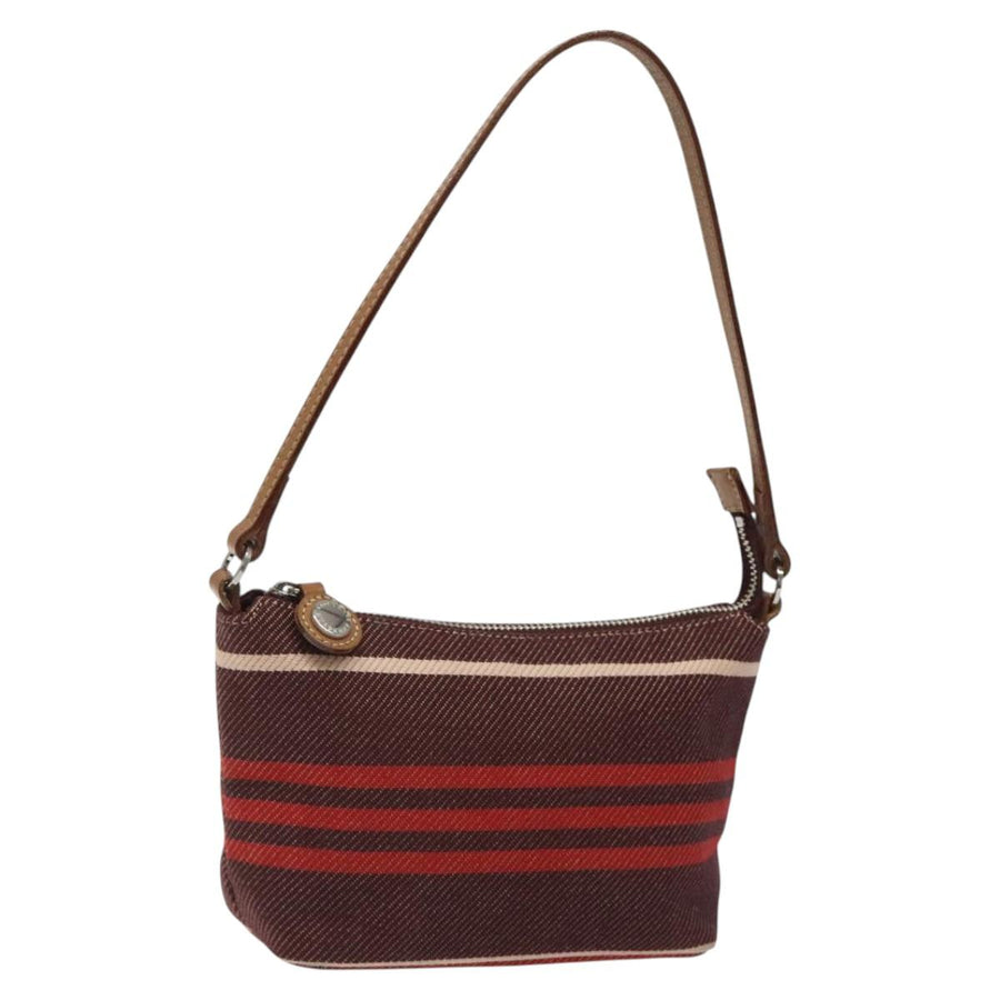 Burberry Striped Canvas Shoulder Bag