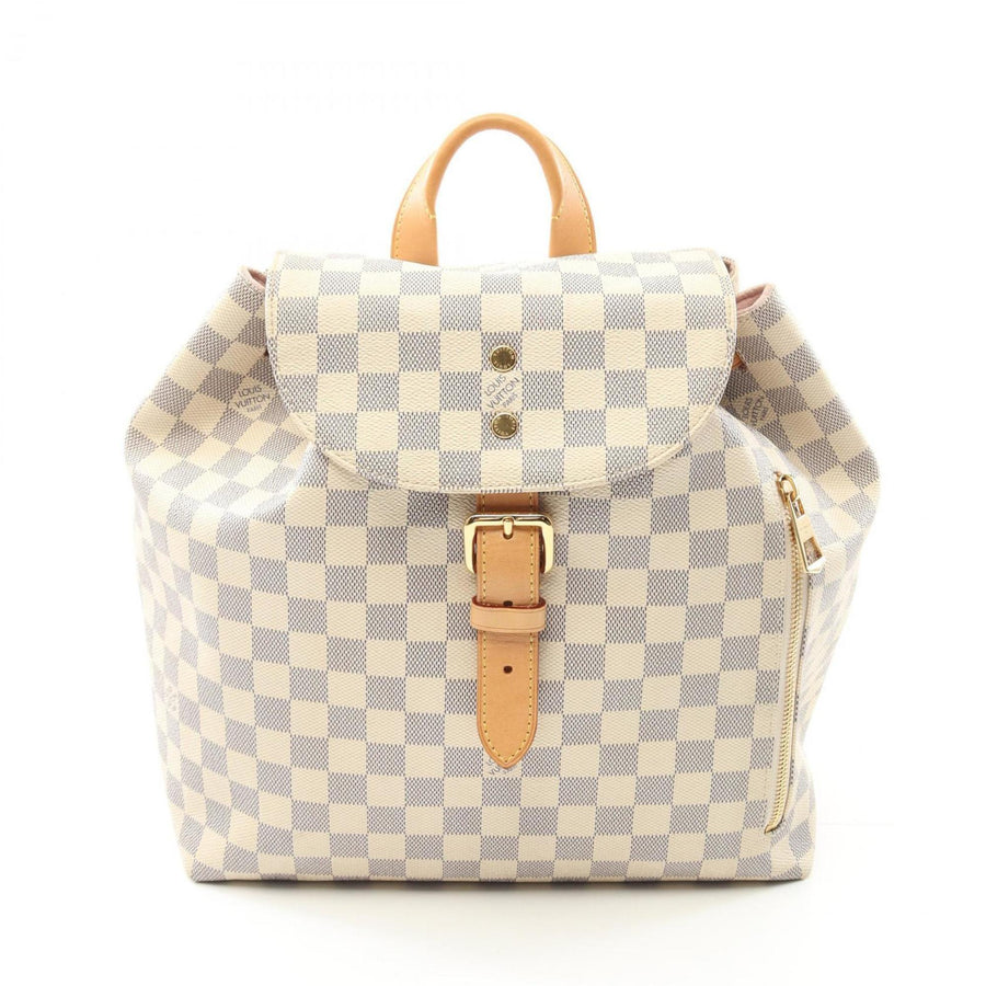 Louis Vuitton Drawstring Backpack Checkered Pattern