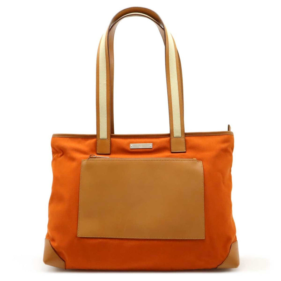 Gucci Tote Bag Orange Canvas Leather
