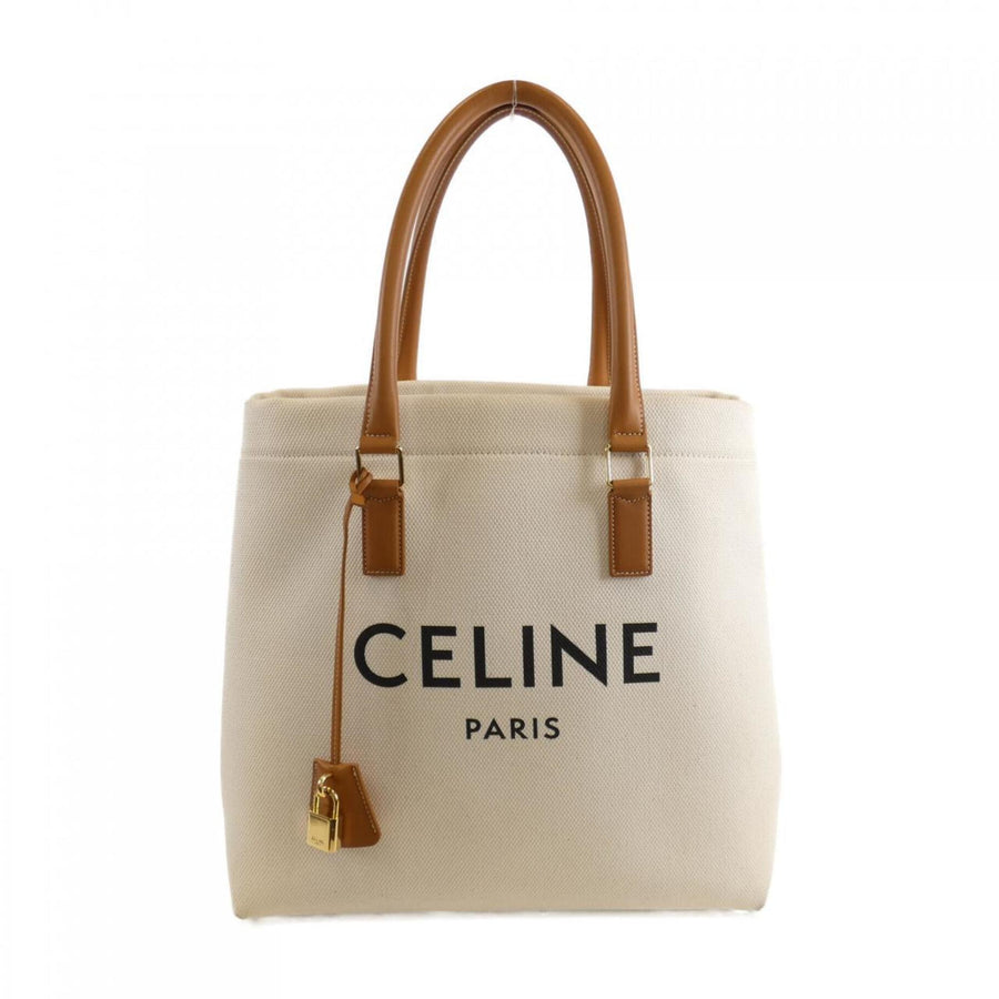 Celine Canvas Tote Bag with Lock Detail