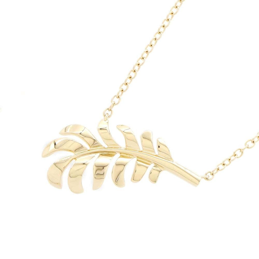 Chanel Leaf Pendant Necklace