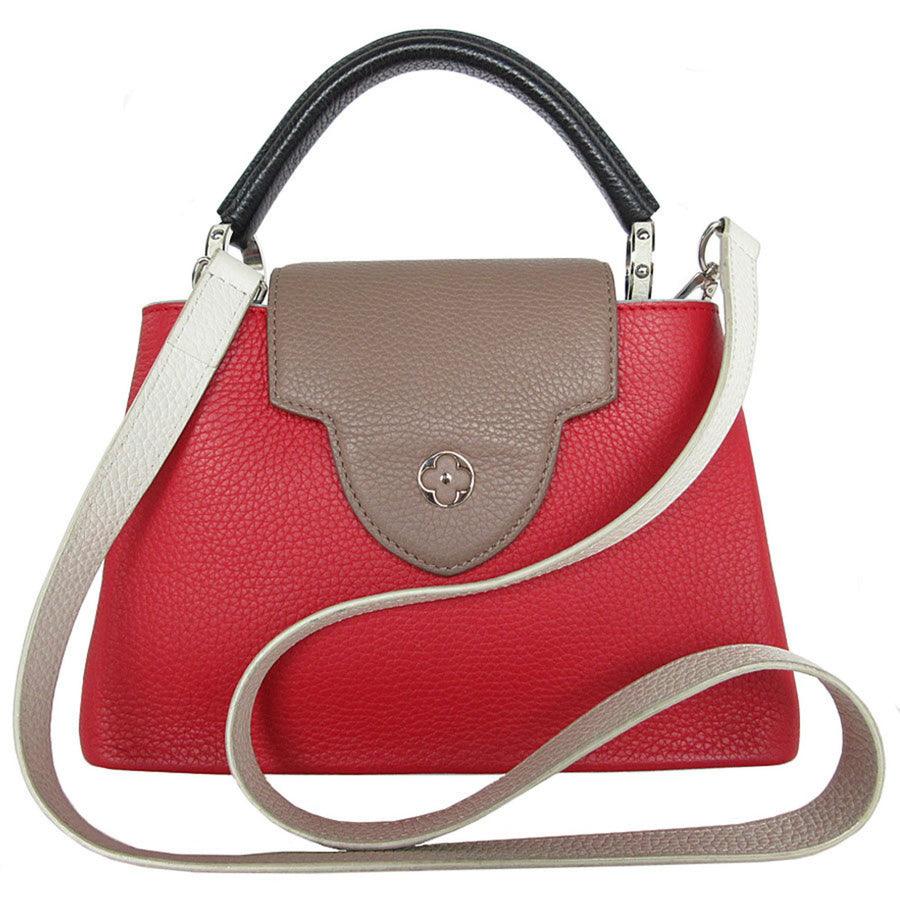 Louis Vuitton Capucines Mini Tricolor Leather Handbag