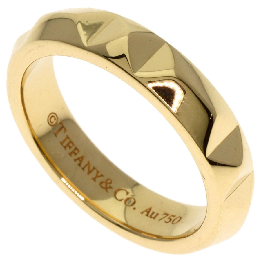 Tiffany & Co. faceted gold band ring