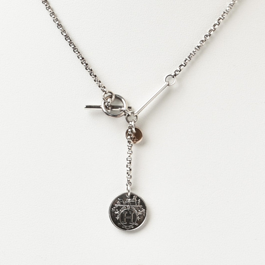 Hermes Coin Pendant Necklace