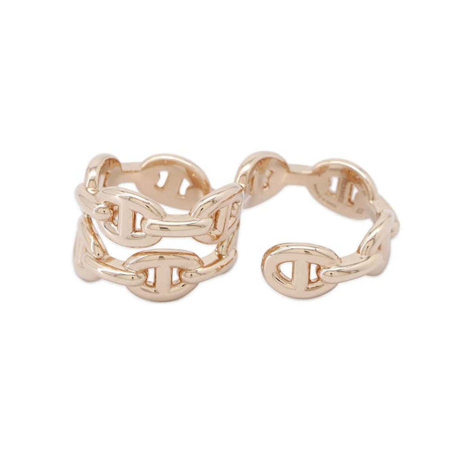 Hermes Double Chain Link Ring