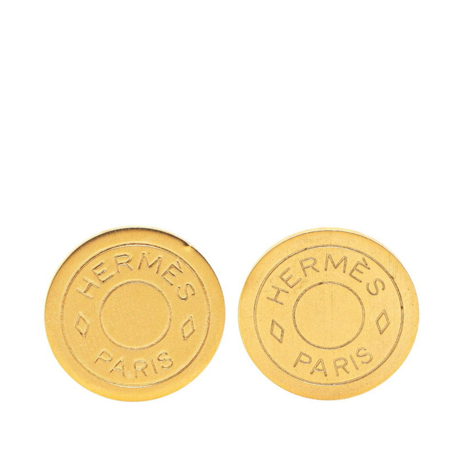 Hermes Earrings Disc Design