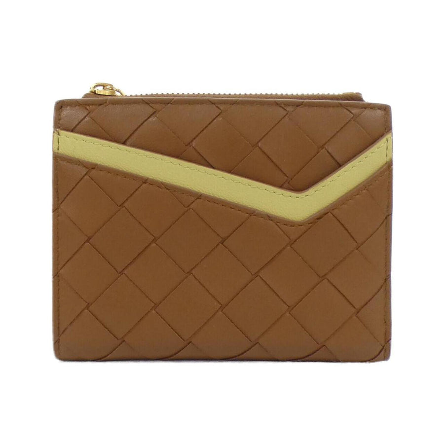 Bottega Veneta Woven Leather Wallet with Zipper