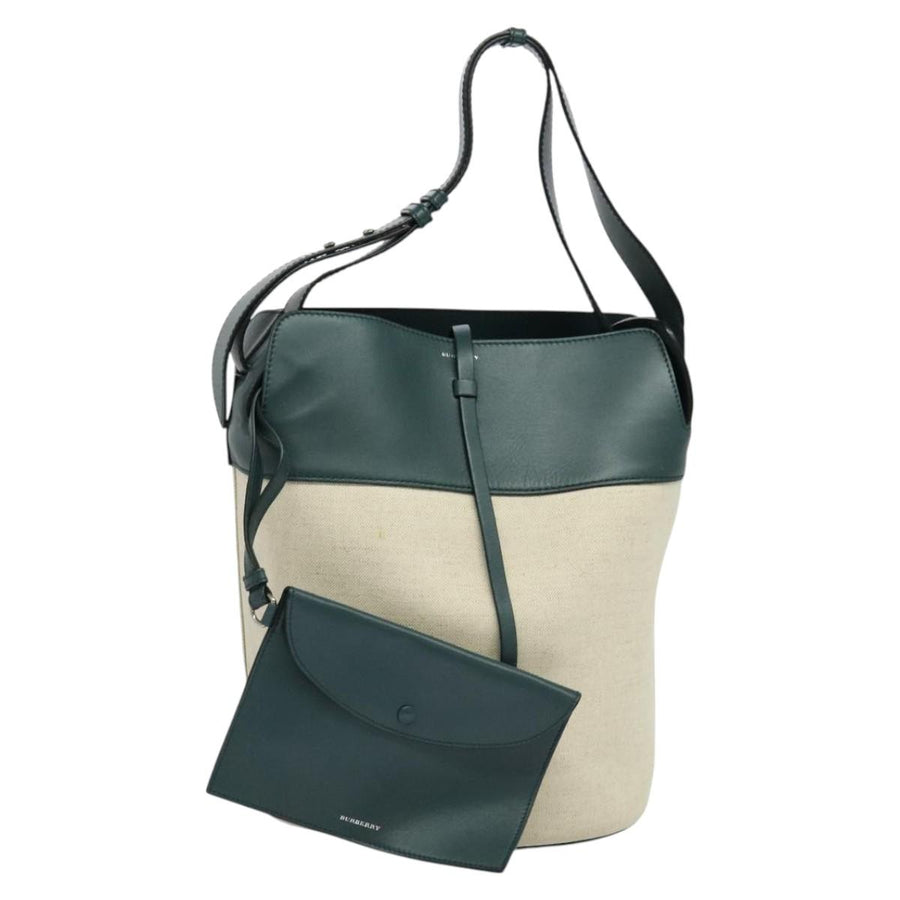 Burberry Bucket Bag with Leather and Canvas
