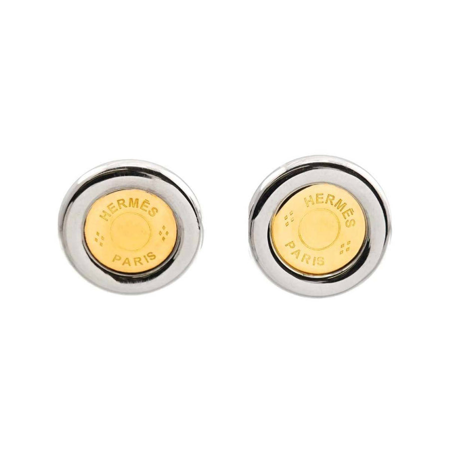 Hermes Earrings Disc Design