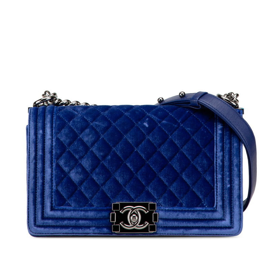 Chanel Boy Chanel Velour Quilted Bag