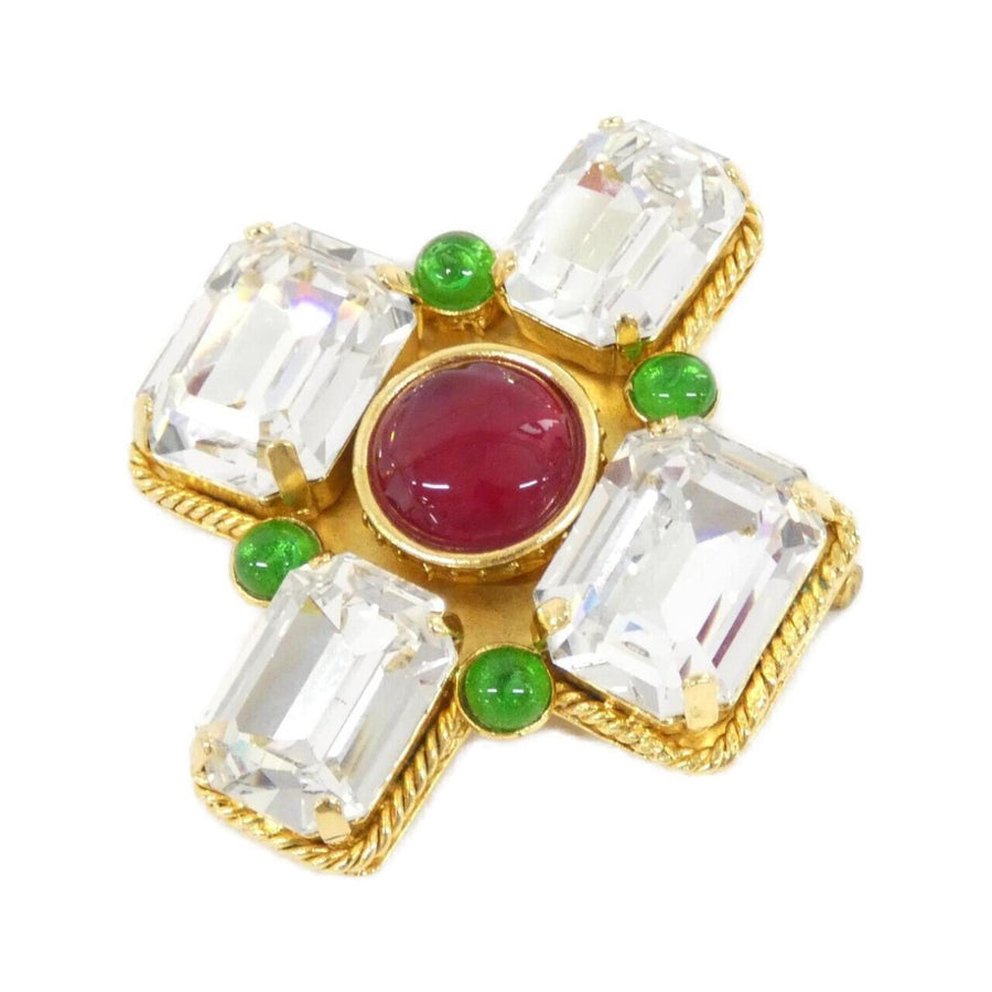 Chanel Cross Crystal Brooch