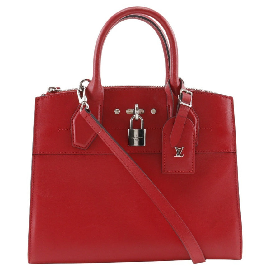Louis Vuitton Lockme II Red Leather Handbag